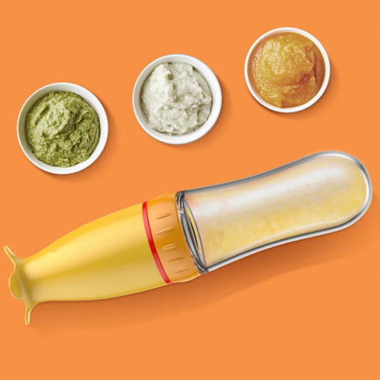 Cuillère à purée avec réservoir – Nourrir bébé facilement