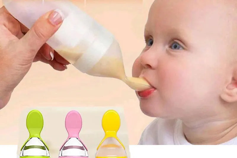 Cuillère bébé BabyGigi avec réservoir 90 ml – silicone sans BPA