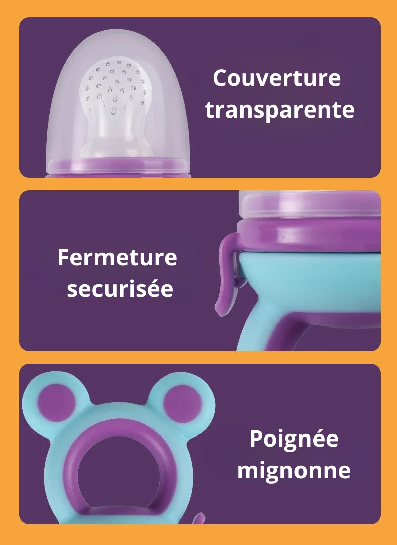 Tétine d’alimentation en silicone BabyGigi 🍓 | Mangez fruits & légumes en toute sécurité