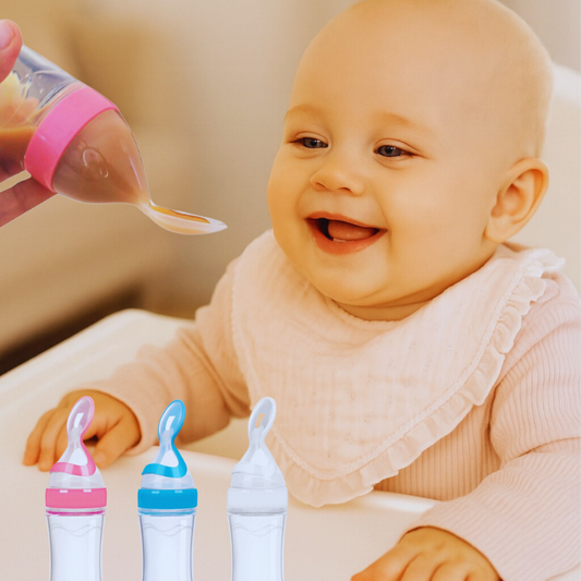 Cuillère à purée avec réservoir – Nourrir bébé facilement