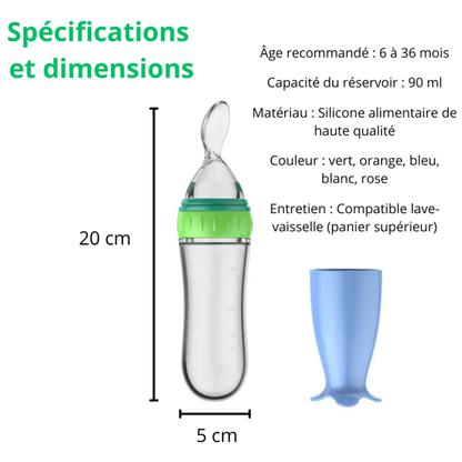 Cuillère à purée avec réservoir – Nourrir bébé facilement
