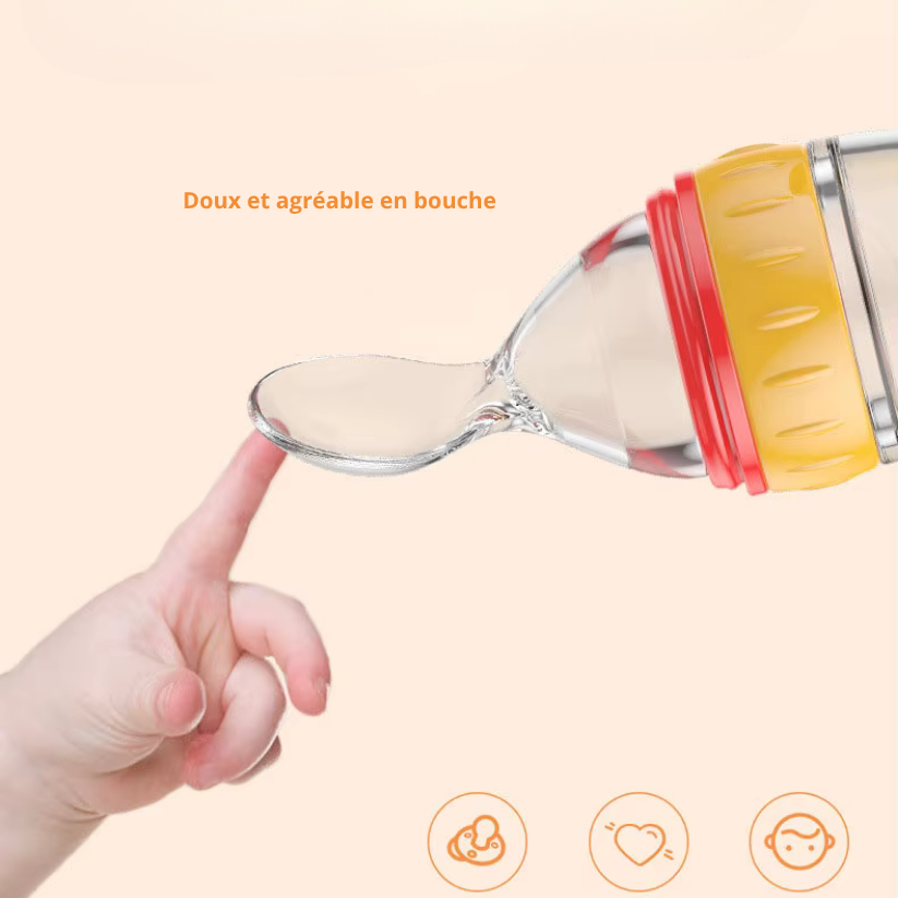 Cuillère à purée avec réservoir – Nourrir bébé facilement