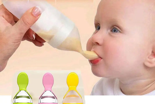 Cuillère bébé BabyGigi avec réservoir 90 ml – silicone sans BPA