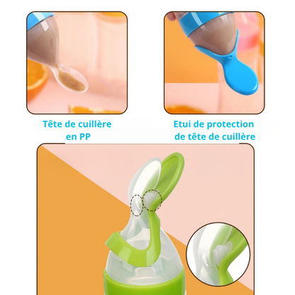 Cuillère à purée avec réservoir – Nourrir bébé facilement